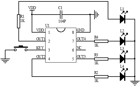 短按開機(jī)長按3秒關(guān)機(jī)芯片