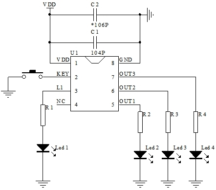 閃燈IC電路